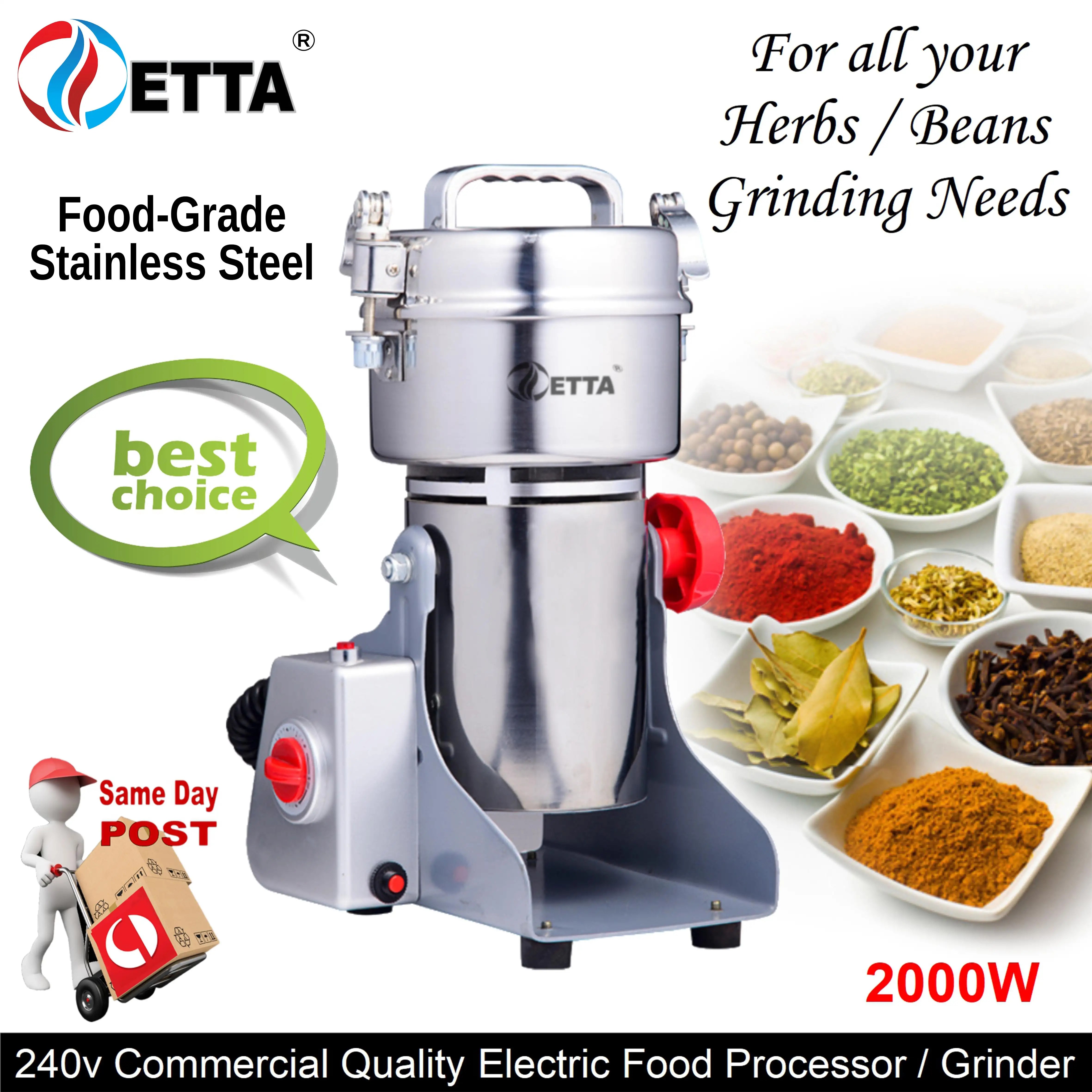 COMMERCIAL 240v FOOD PROCESSOR GRINDER COFFEE BEAN NUTS SPICES HERBS