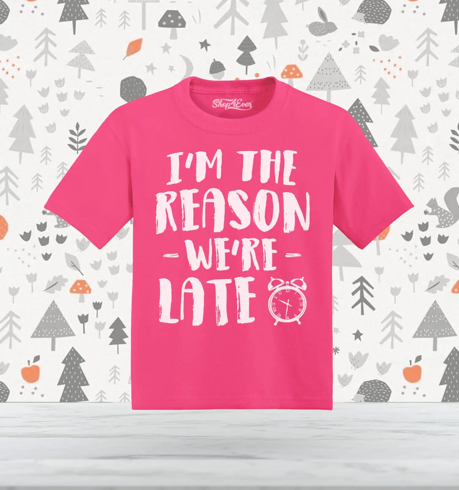 I'm The Reason We're Late Toddler Cotton TShirt Funny Baby Shower