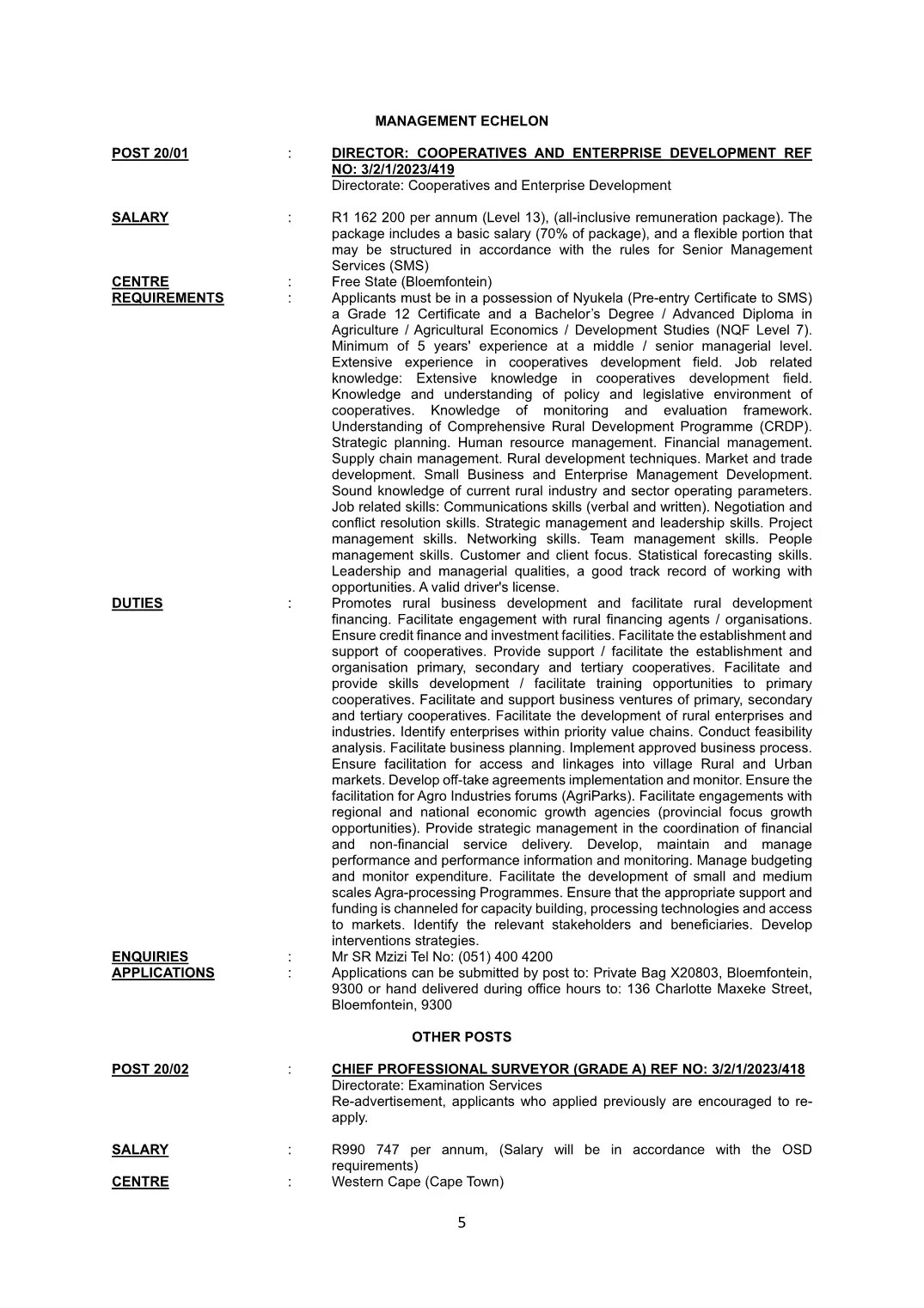 Agriculture Land Reform and Rural Development Circular 20 Of 2023