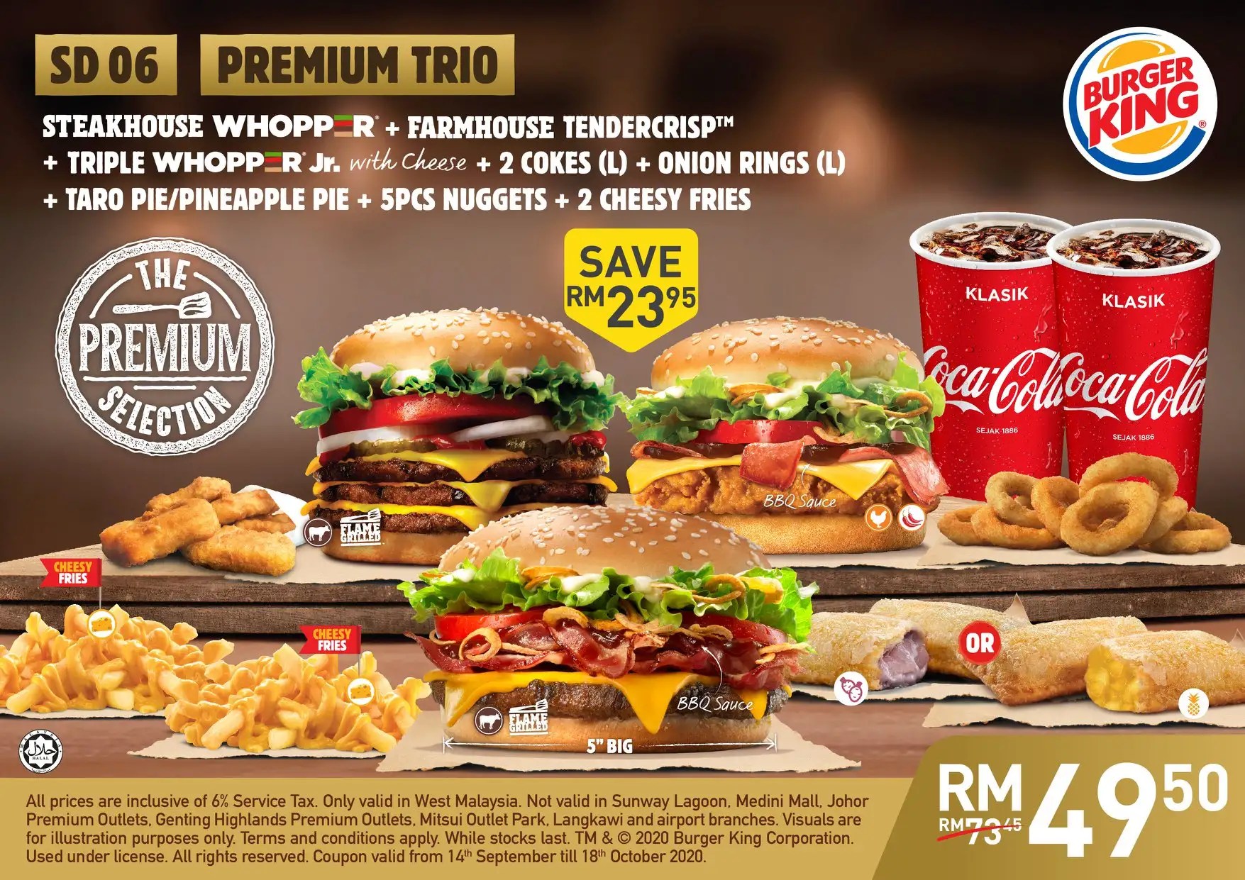Burger King Malaysia Special Coupons (14 September 18 October 2020