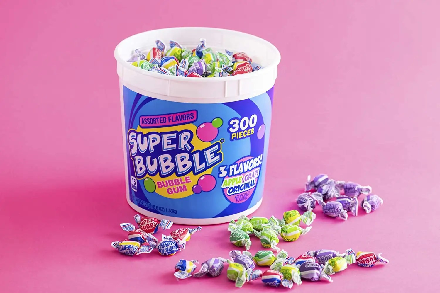 Bucket of bubble gum