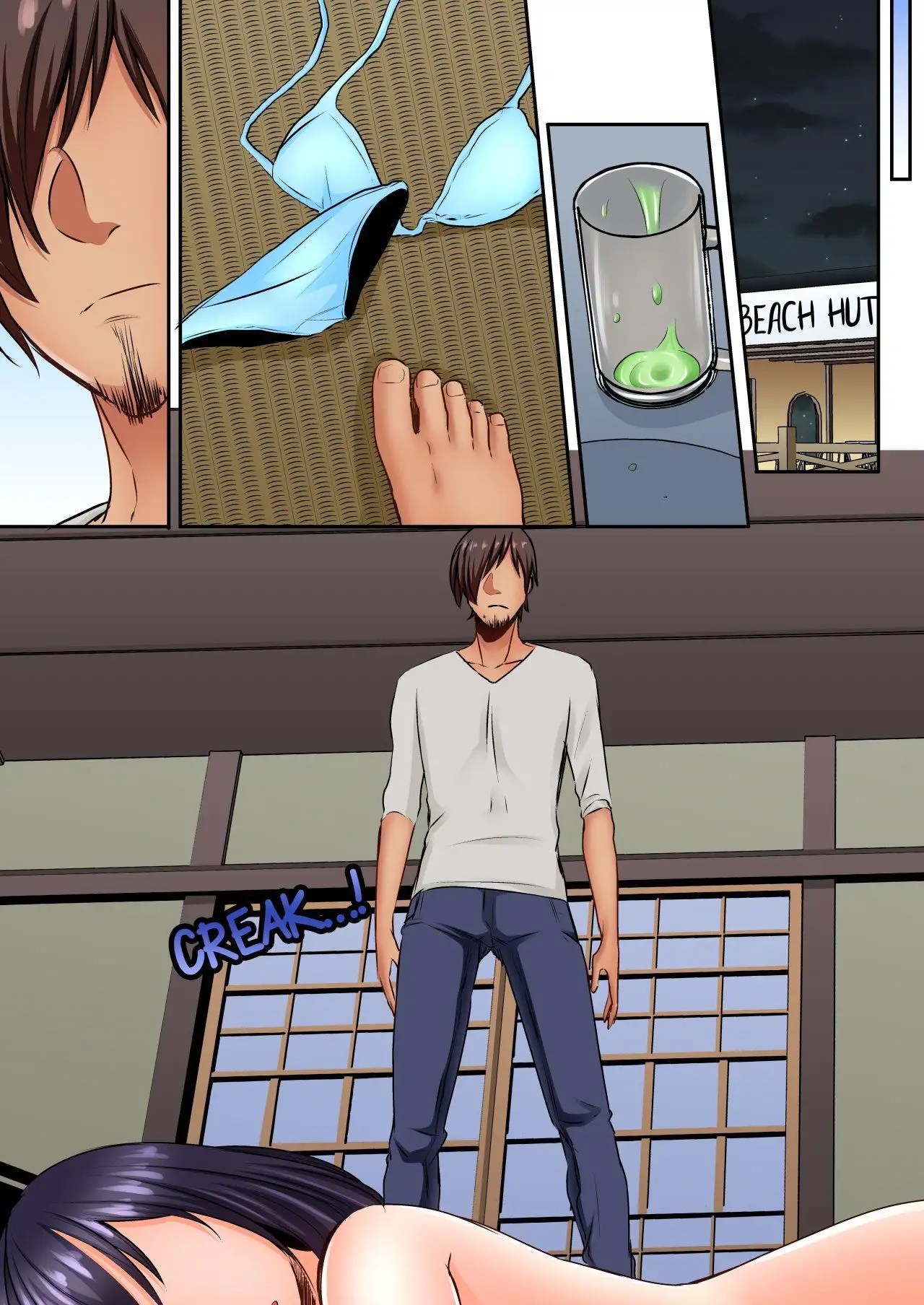 Sleeping Niece, Sneaky Uncle. He Teases Her All Night On A Hot Summer