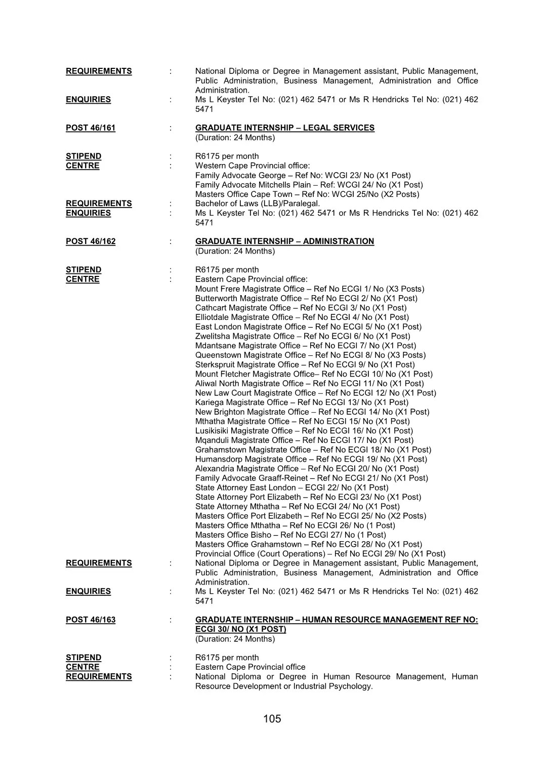 Justice and Constitutional Development Circular 46 Of 2022 DPSA Circular