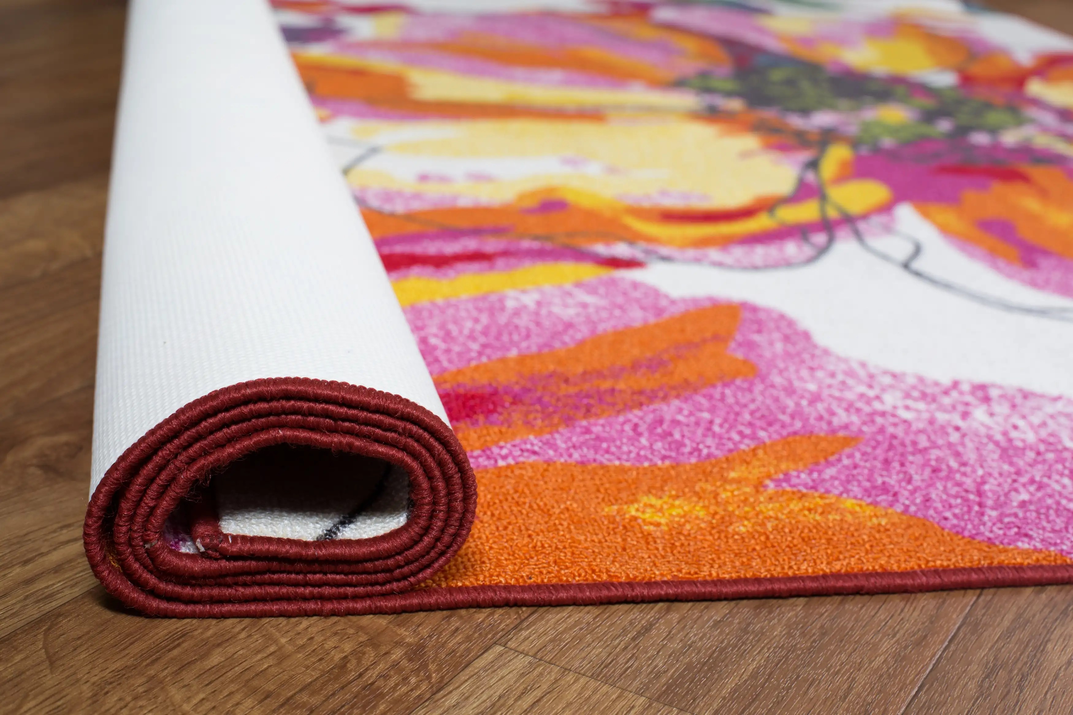 Modern Bright Flowers NonSlip (NonSkid) Area Rug eBay