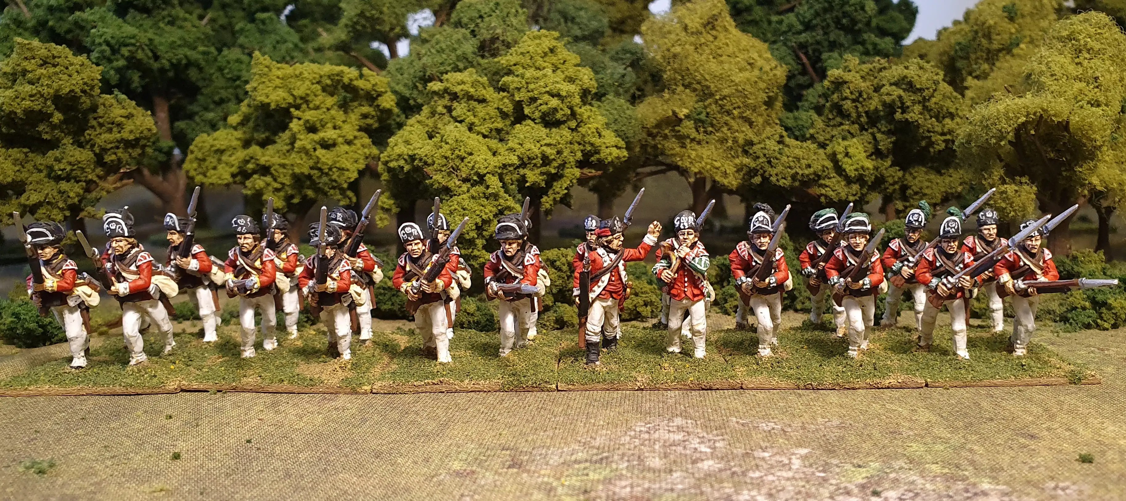 AWI 28mm British Grenadiers & Light Infantry The Loose Association of Wargamers