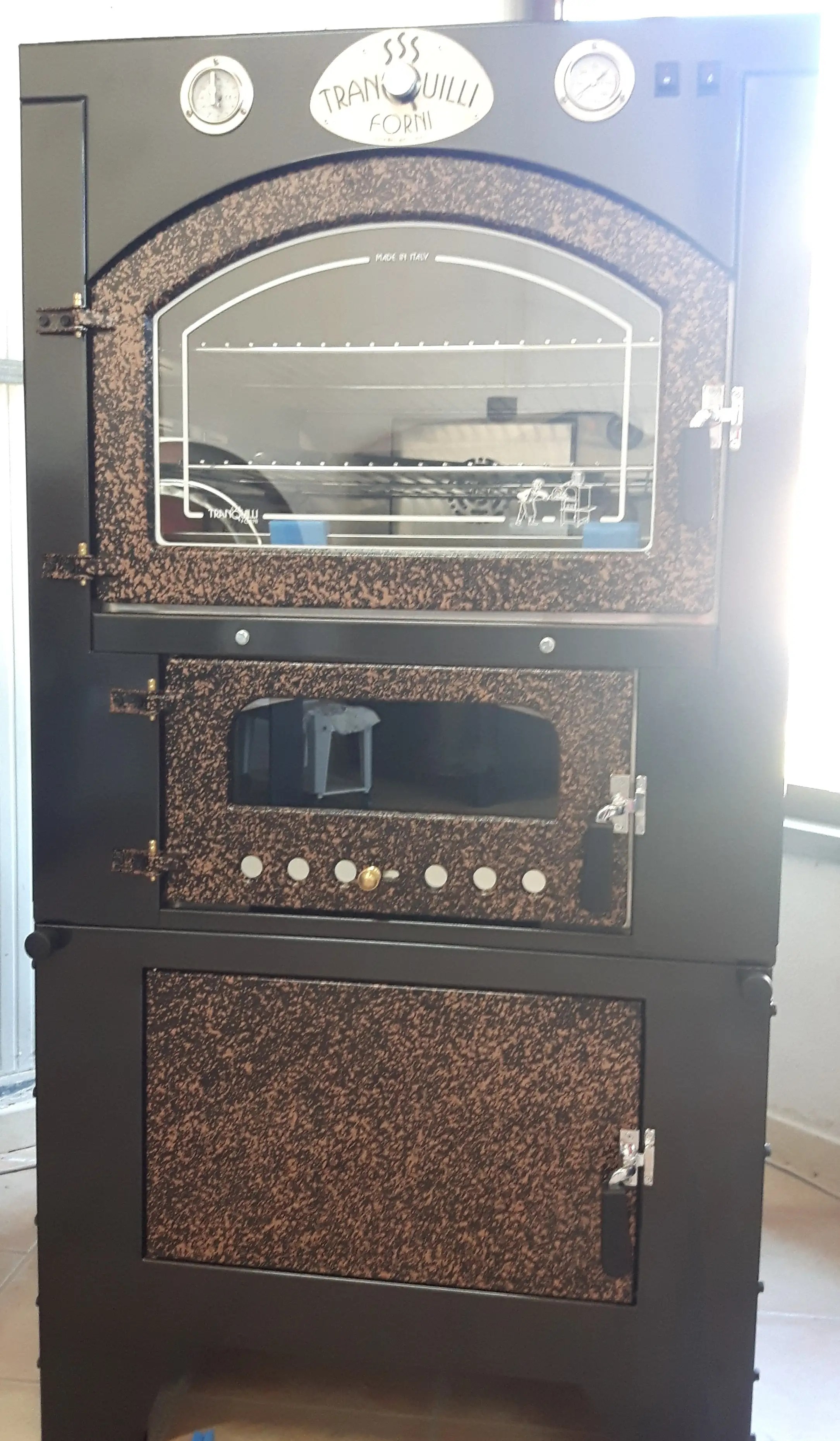 FORNO LEGNA TRANQUILLI FORNI KIM 80 FUOCO INDIRETTO INTERNO FORNO L 65