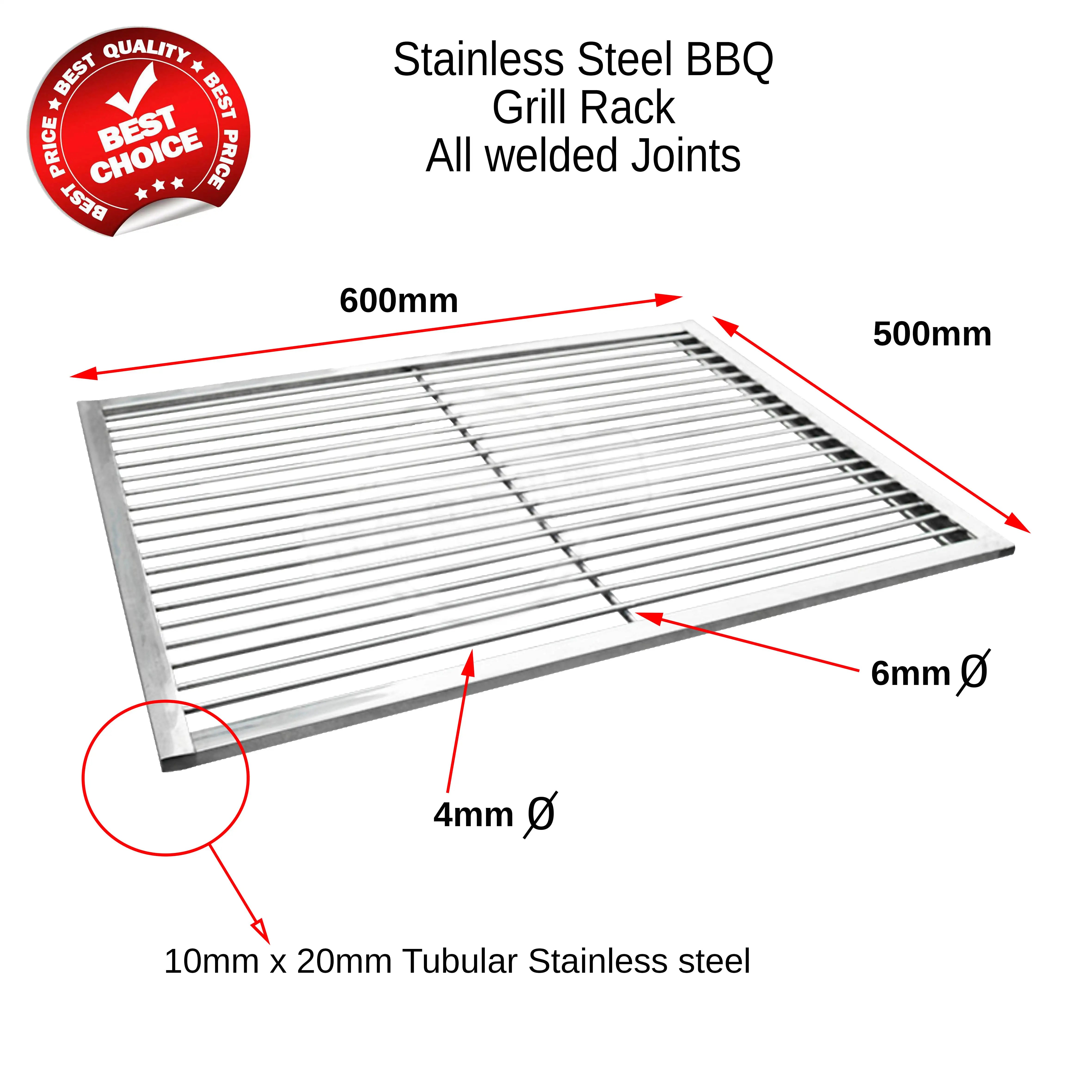 STAINLESS STEEL COOKING GRILL RACK MESH 60 x 50CM BRICK BACKYARD BBQ CUSTOM MADE eBay