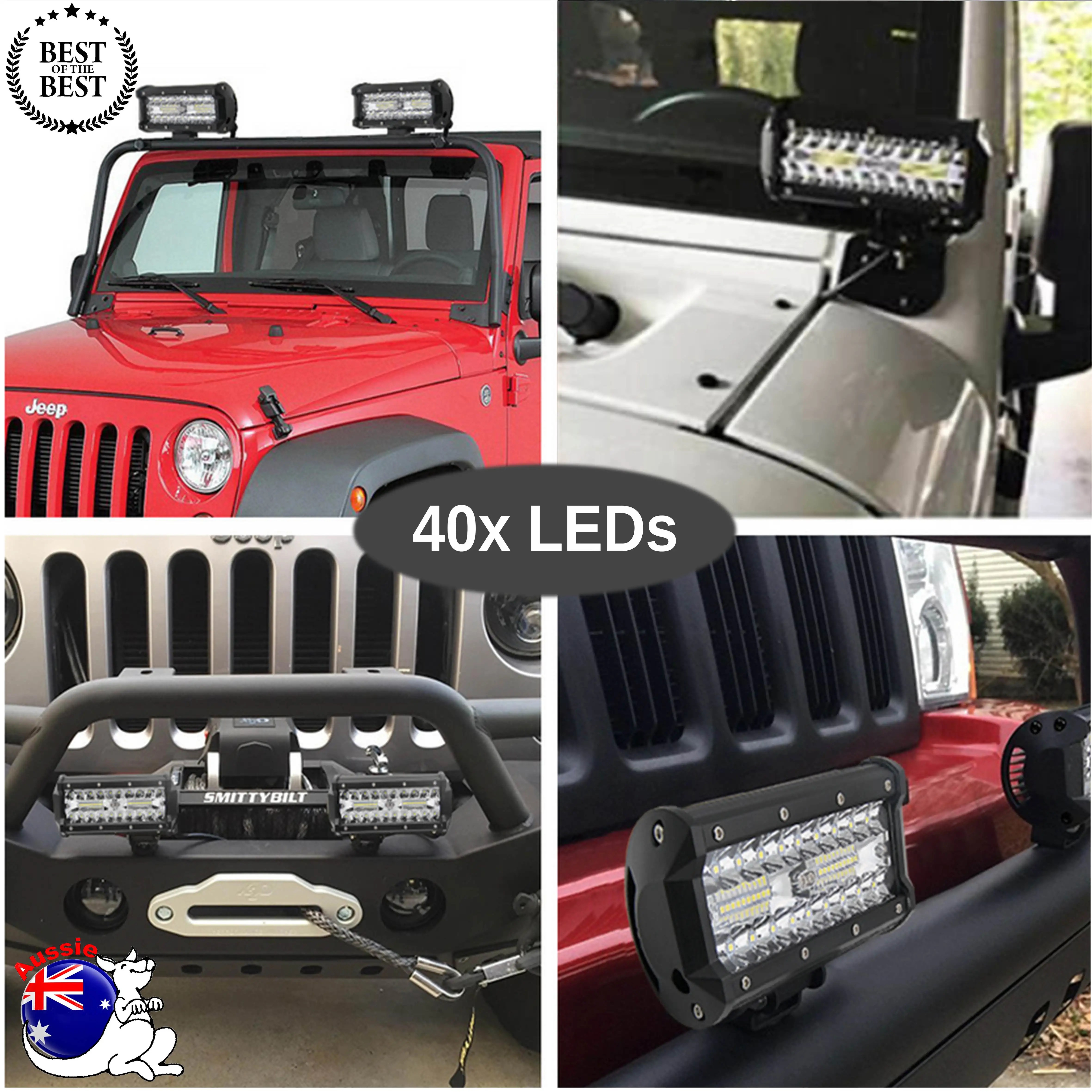 2 x 7" 120W CAR SUPER BRIGHT LIGHT BAR 4WD LED COMBO BEAM 932V SUV 4X4