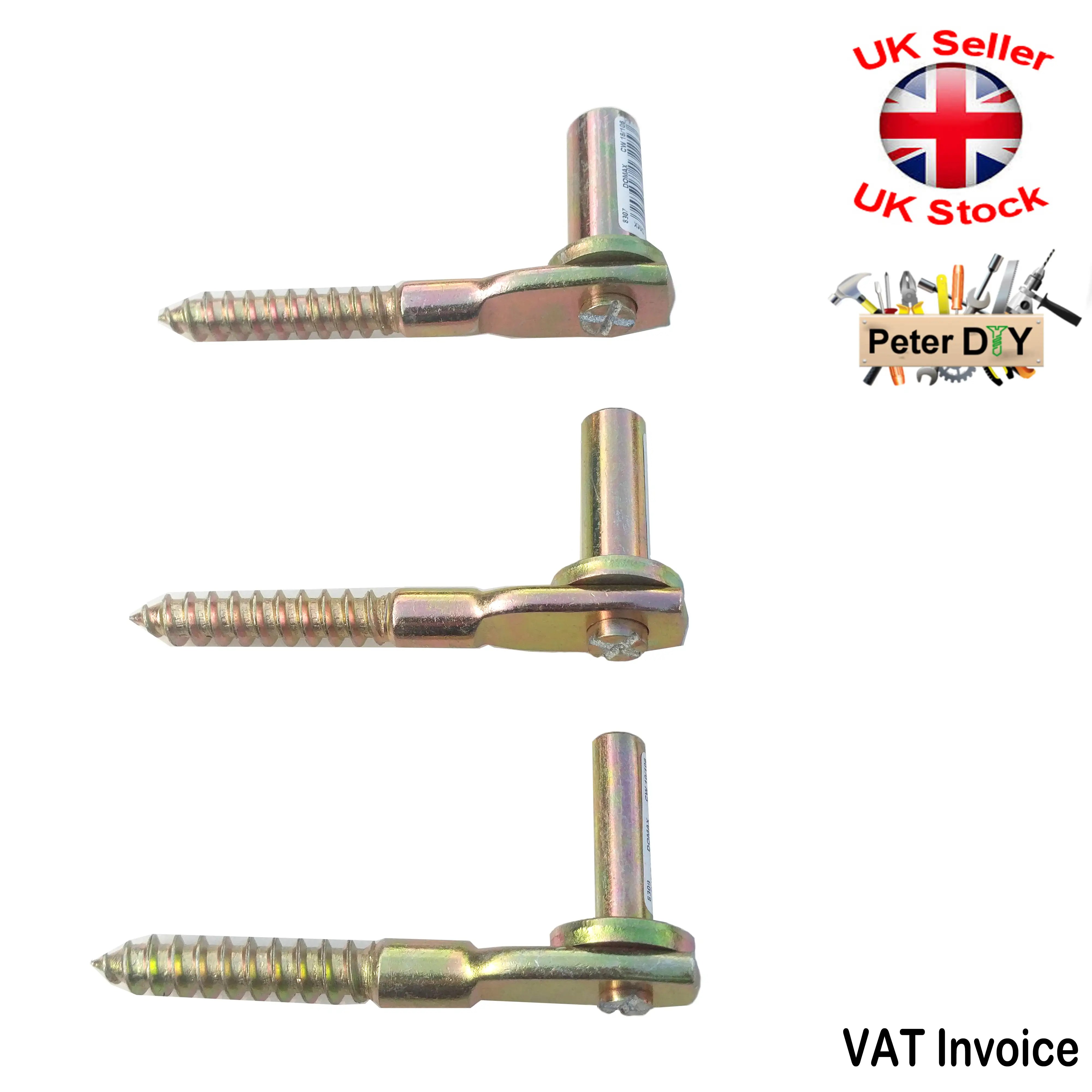 Gate Door Barrel Hinge Post Side Lag Screw Type For Wooden Post Yellow10/13/16mm eBay