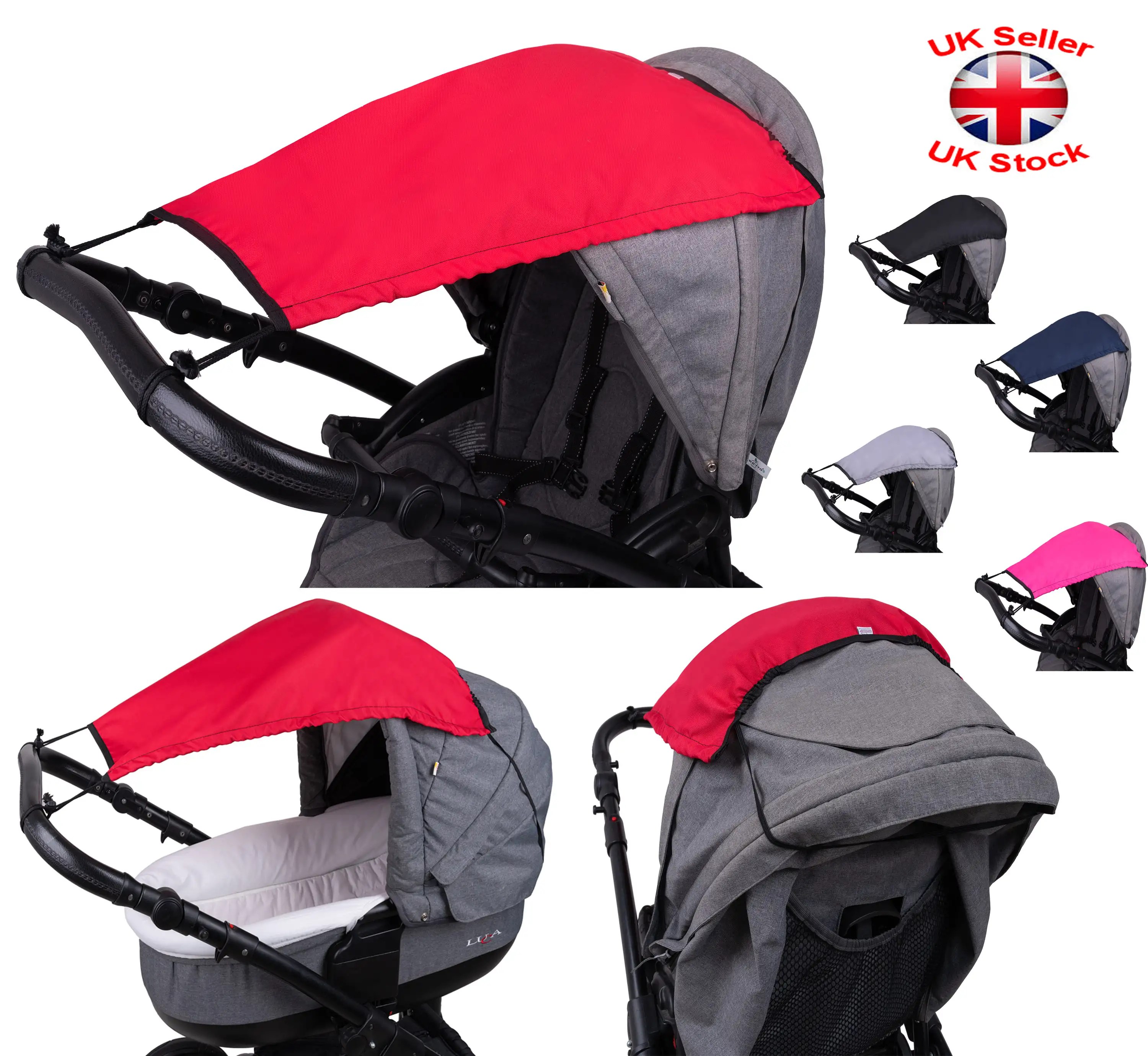 MultiWay Sunshade Waterproof Canopy Pram Pushchair Stroller Baby