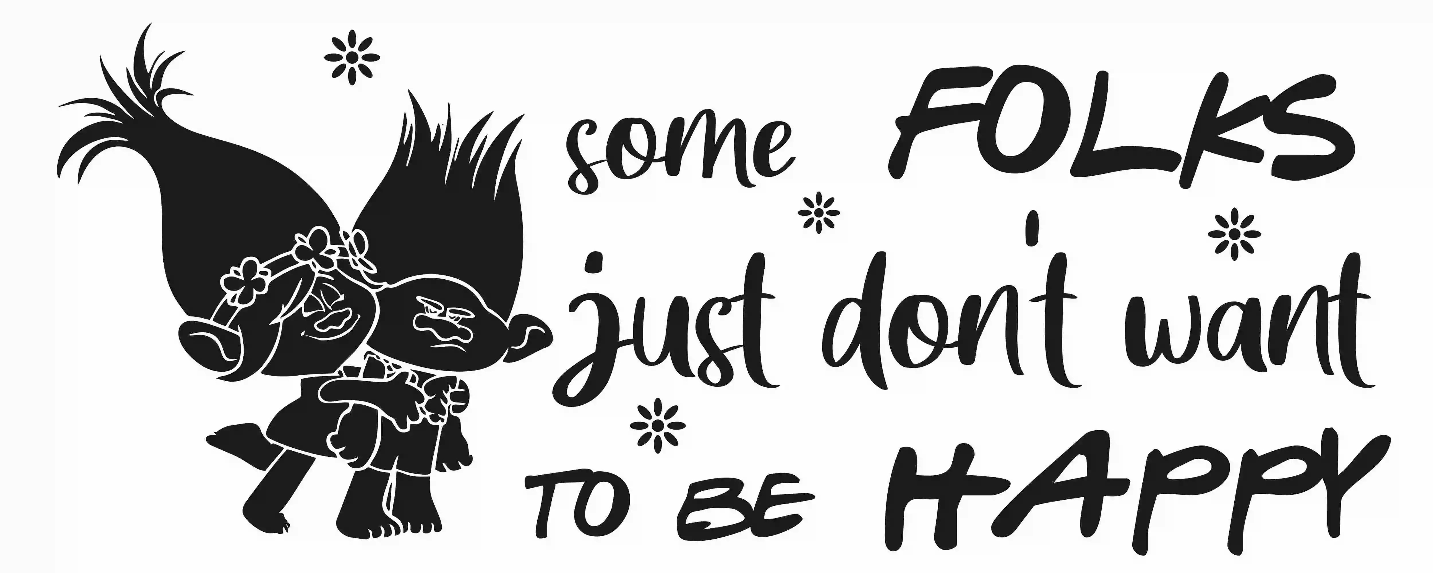 Vinyl Trolls Movie Quotes Poppy Hugs Branch Home Bedroom Living Room