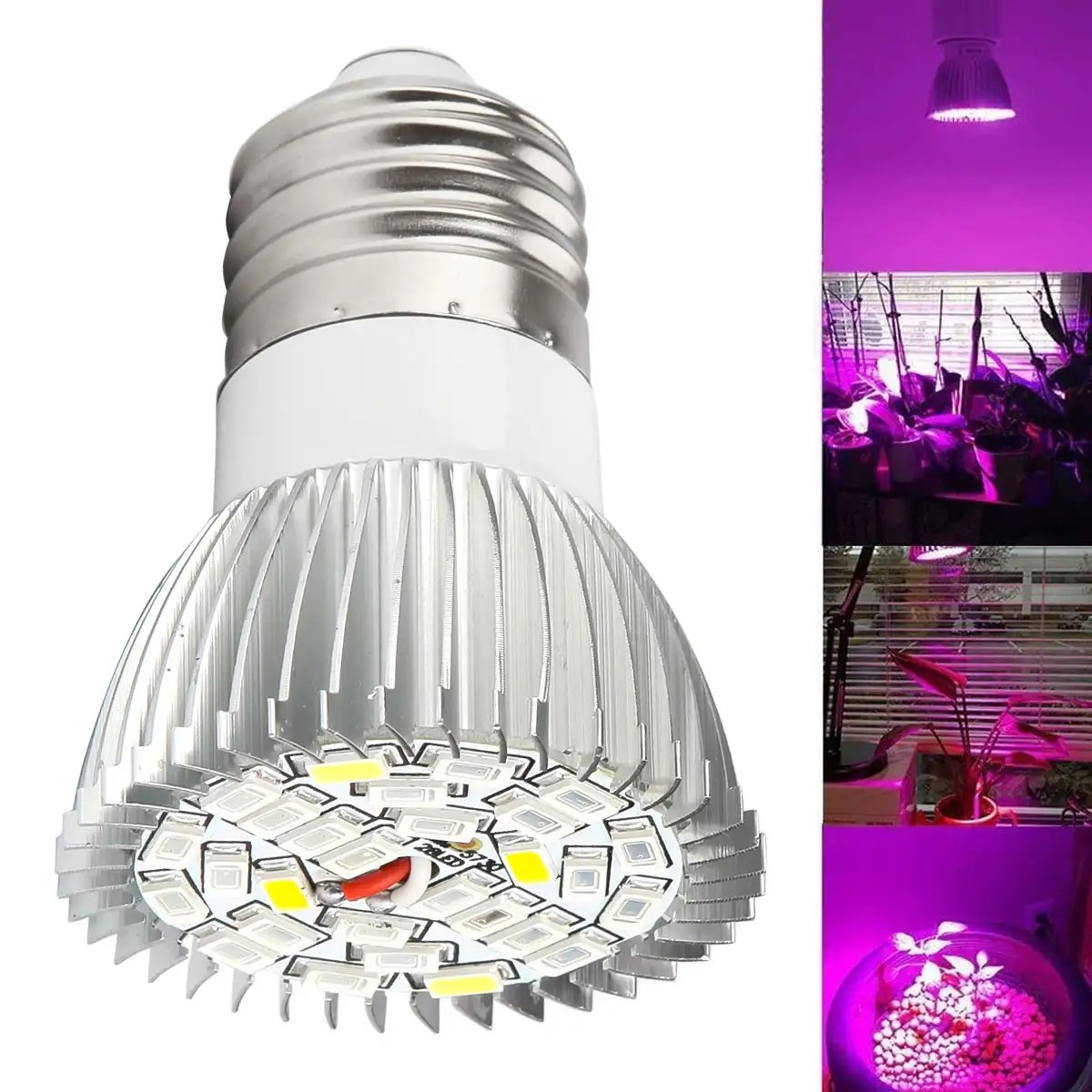 100W Full Spectrum E27 E26 LED Grow Light Bulb Lamp for Veg Bloom