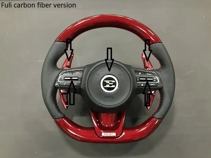CarbonTrix 3.3 GT Carbon Fiber DCut Steering Wheel kia stinger