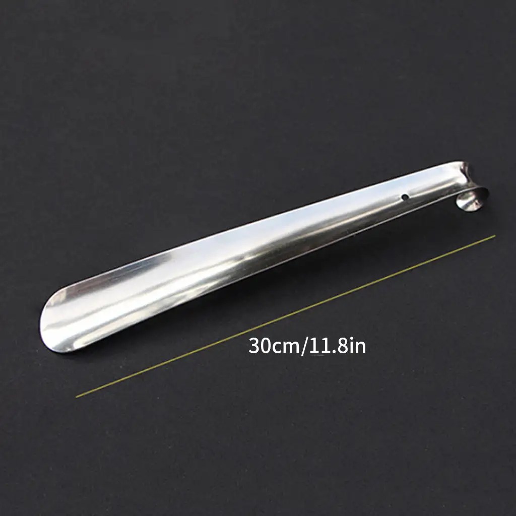 2pcs 16+30cm Long Handle Shoe Horn Stainless Steel HandledMetal