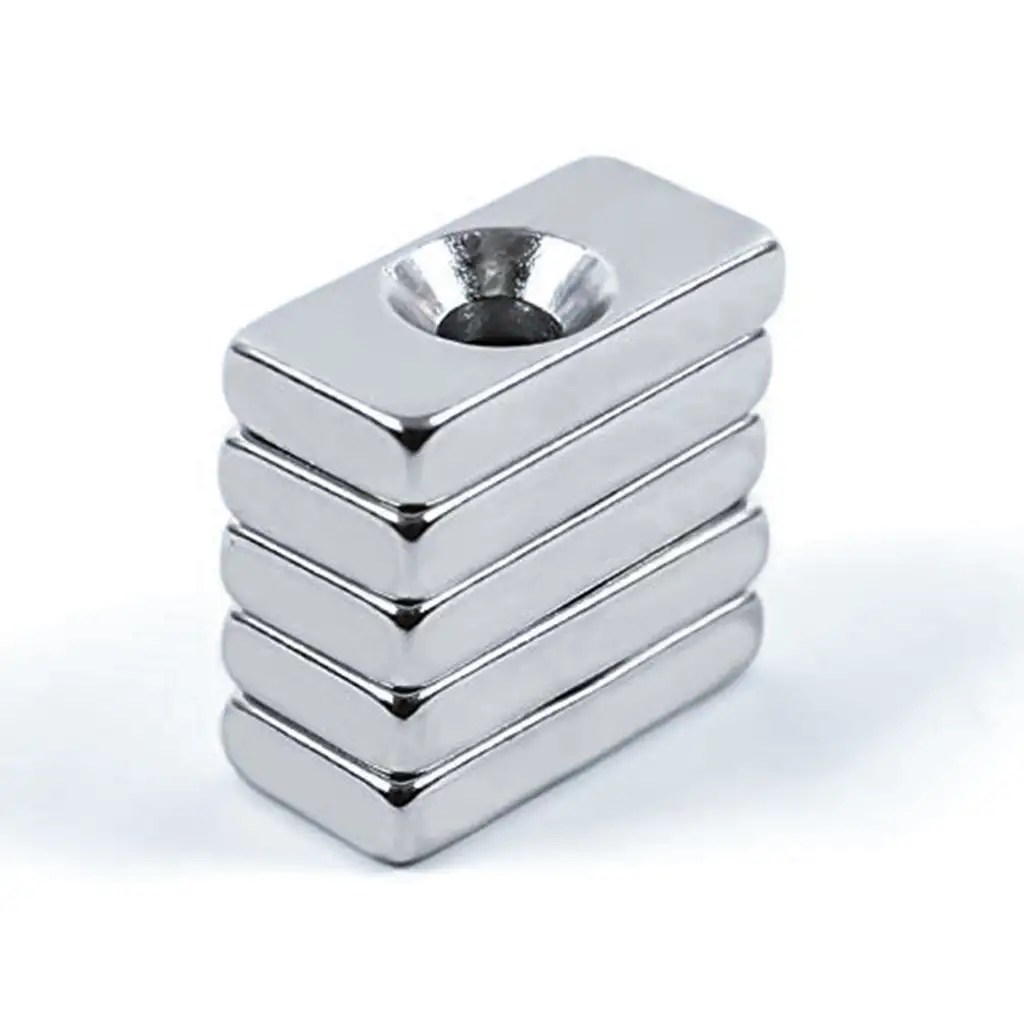 10/50pcs Strong Countersunk 20x10x4mm Hole 4mm Rare Earth