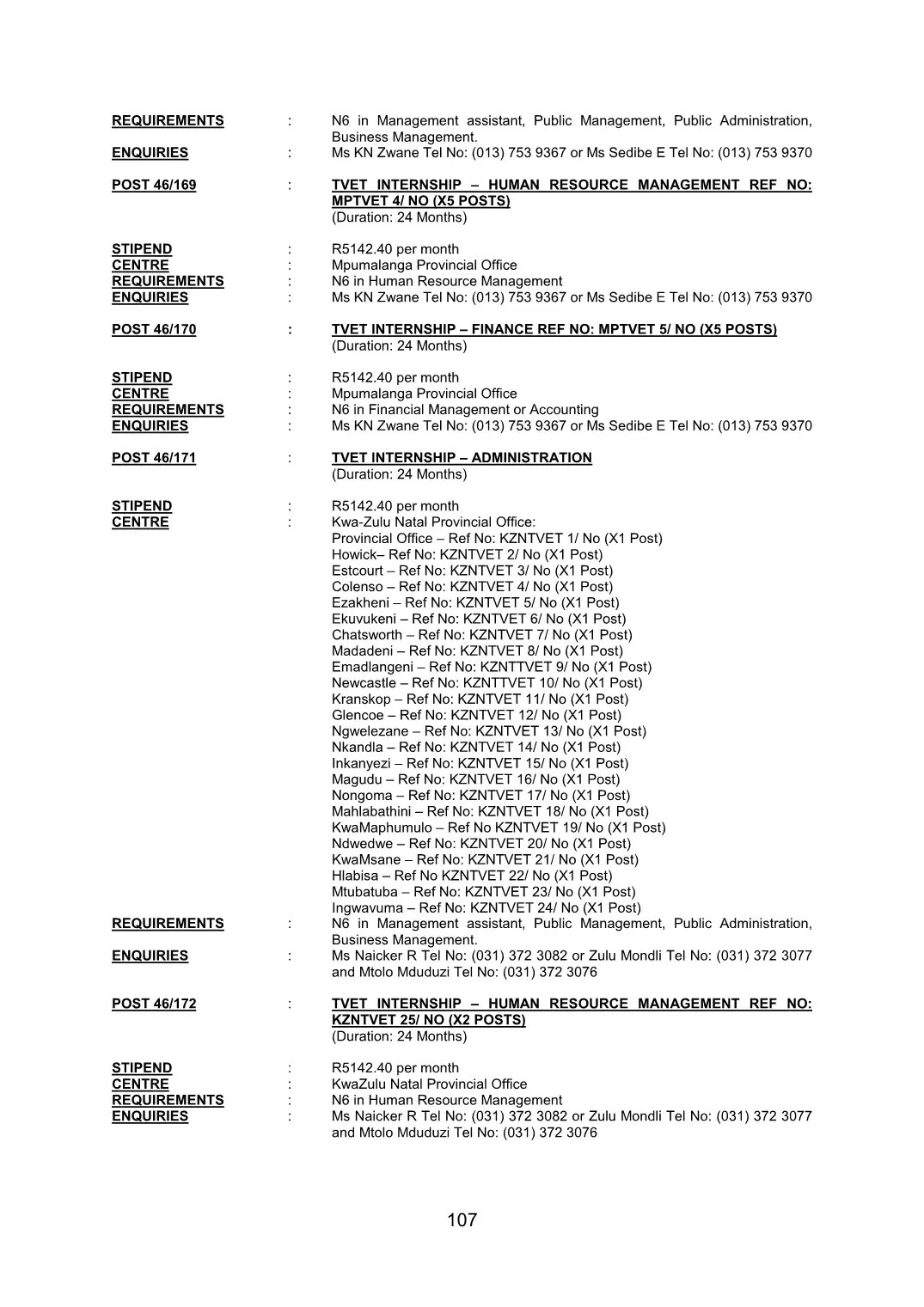 Justice and Constitutional Development Circular 46 Of 2022 DPSA Circular