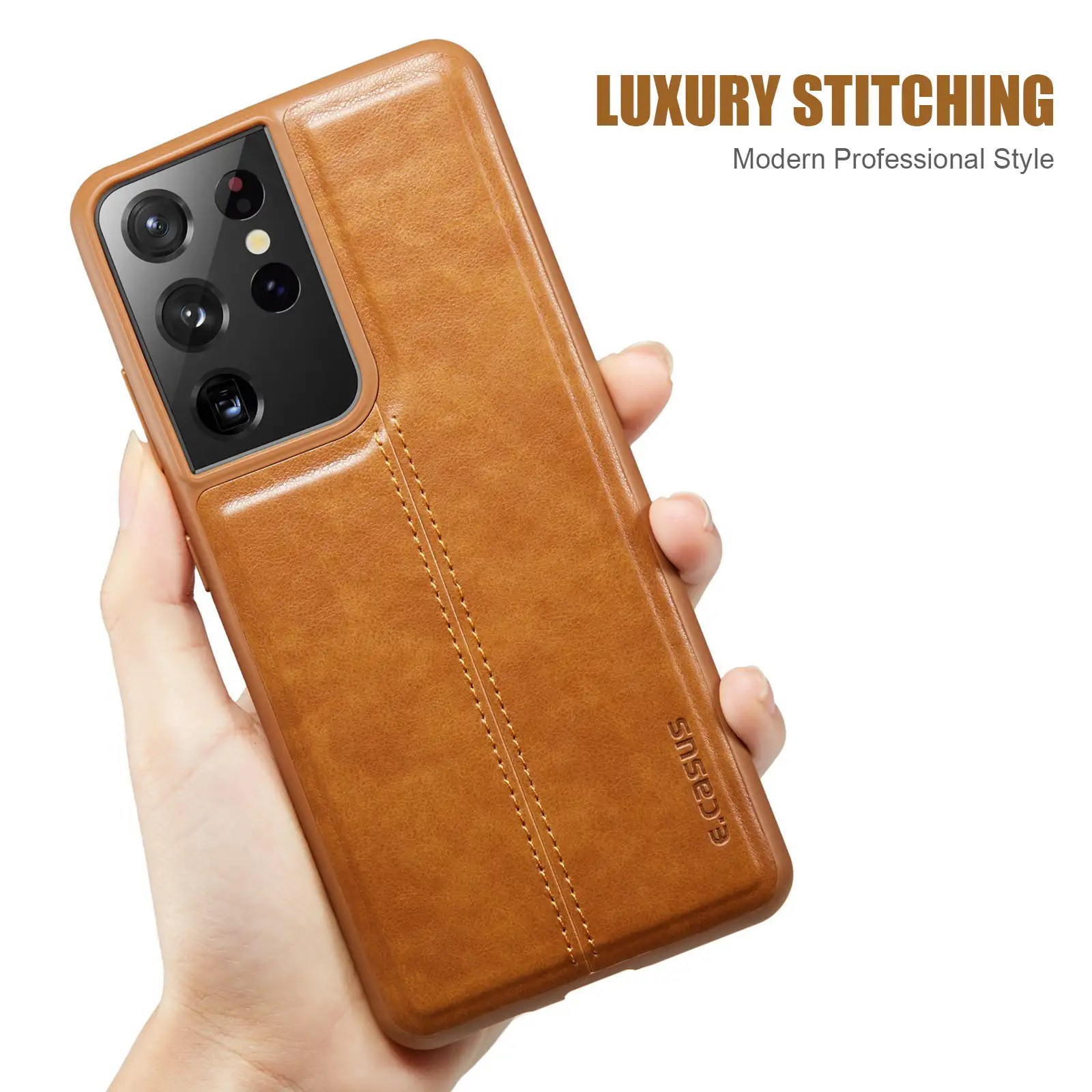 SLIM Luxury Leather Back Ultra Thin Cover Case For Samsung Galaxy S21