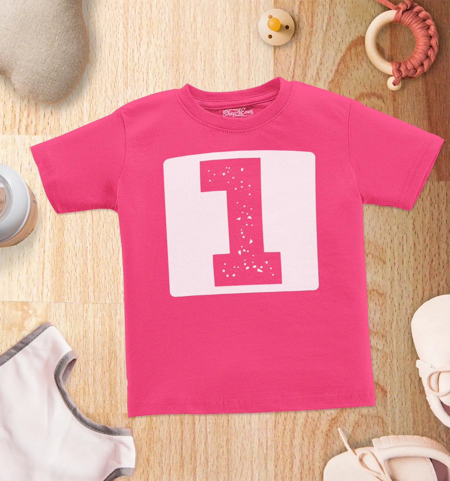 First Birthday Outfit Speckle Toddler Cotton TShirt Fun 1 Year Old
