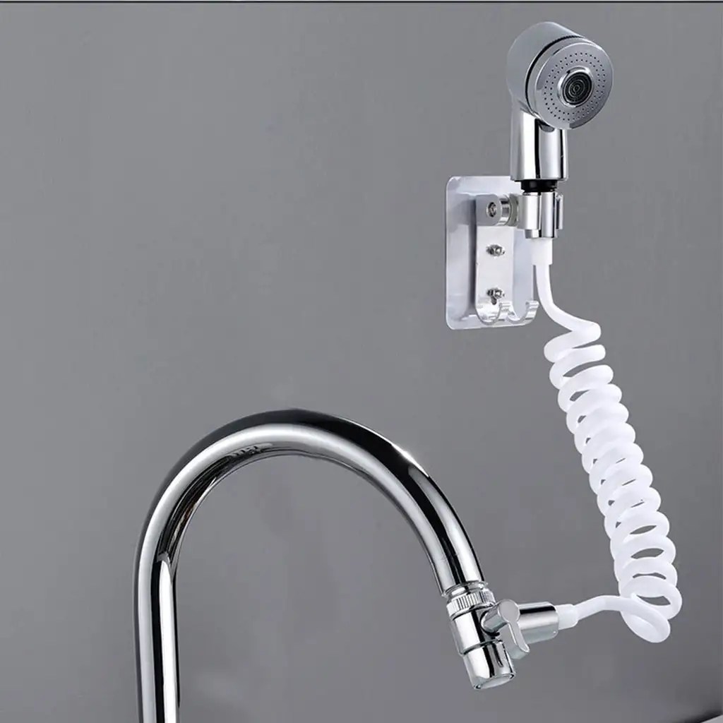 6 IN 1 Bathroom Sink Faucet Sprayer Set External Faucet Shower Clean