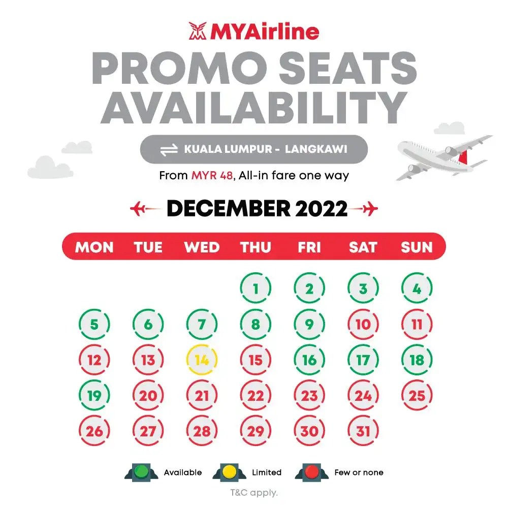 MYAirline Promo Seats Availability Malaysia Catalogue
