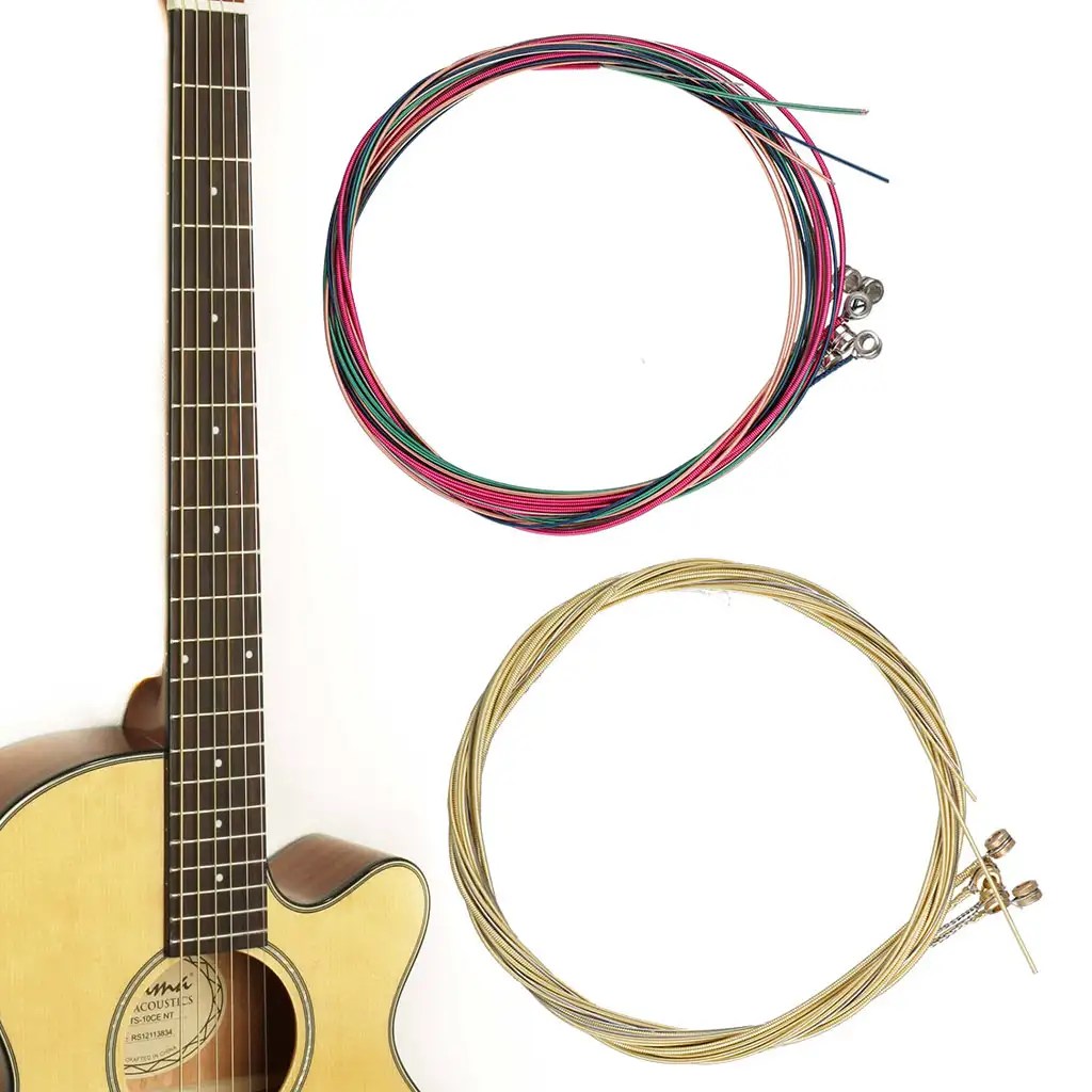 6pcs/set Gold Acoustic Guitar Strings 1st6th String Steel Strings USA