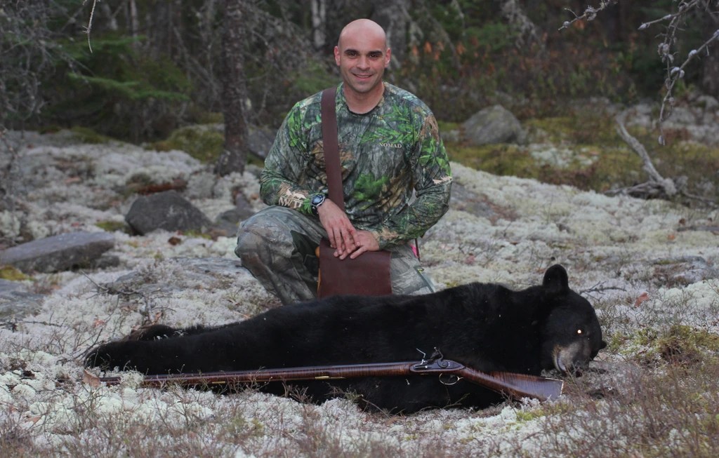 Canadian black bear down with my .62 cal smoothbore The