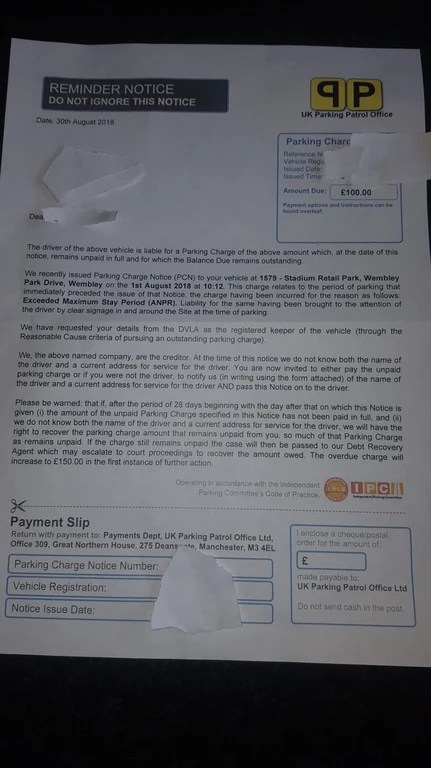 Fightback Forums > Wembley Retail Park Uk Parking Patrol Office