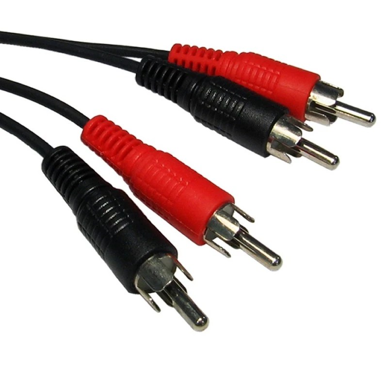Twin RCA Phono Male Audio AV Lead Cable Home Cinema VCR TV DVD Sound