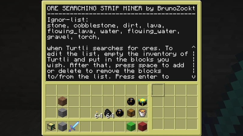 Ore Collecting Miner a very advanced mining program ComputerCraft