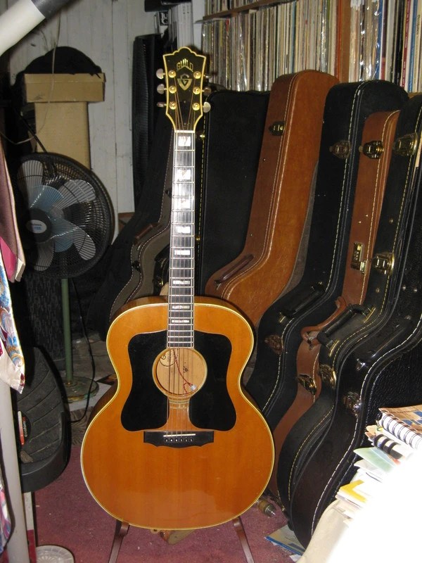 What model is this double pickguard acoustic 1979 Let's Talk Guild