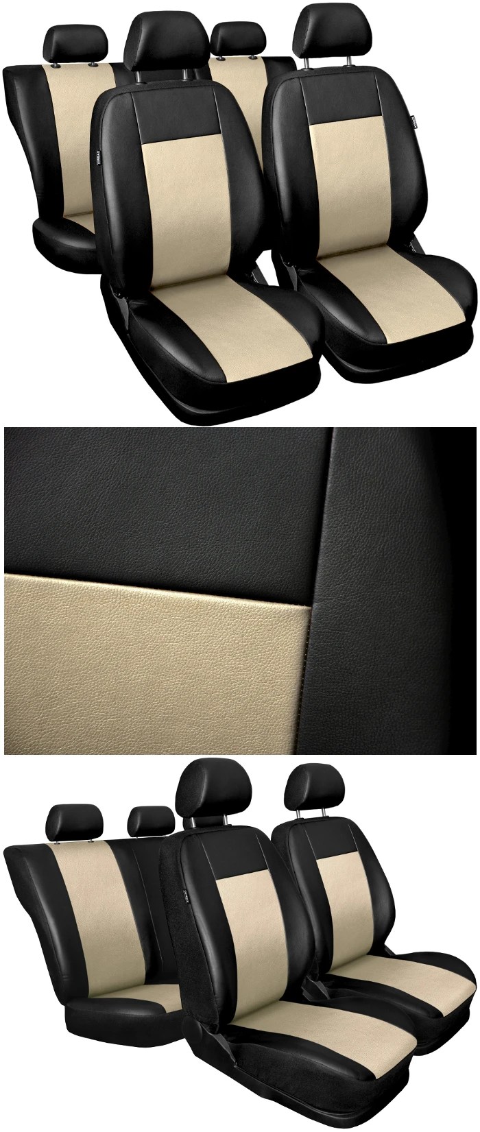 Car seat covers fit SUBARU FORESTER Ecoleather black/beige eBay