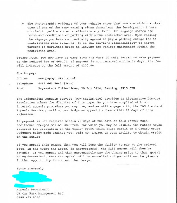 FightBack Forums > Atlip Center Wembley CPM Parking Charge Notice