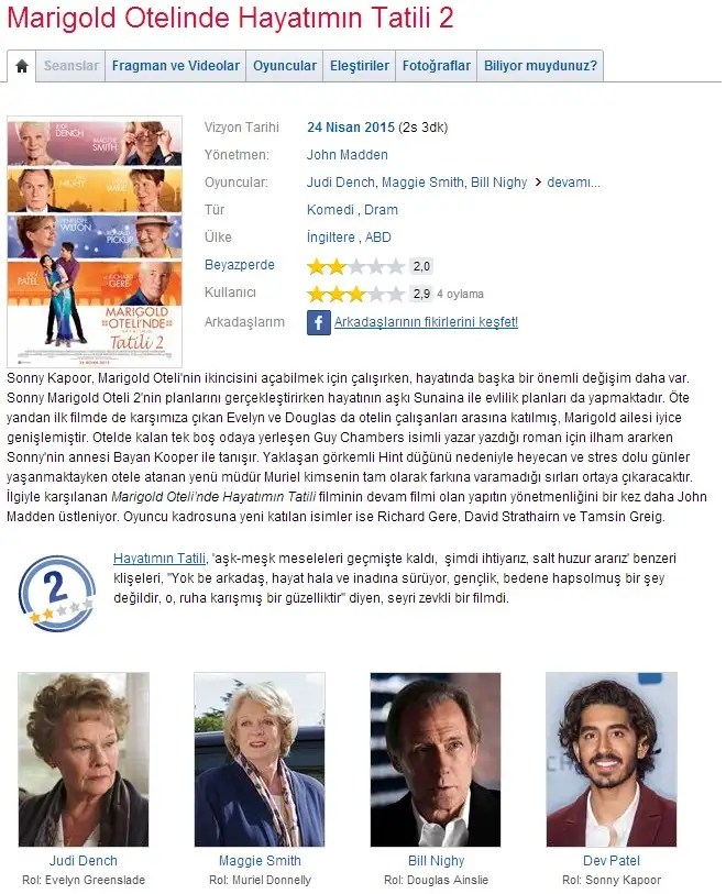 Marigold Otelinde Hayatımın Tatili 2 2015 BDRip XviD Türkçe Dublaj