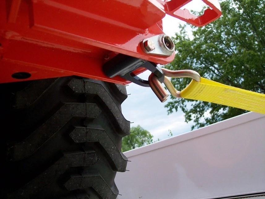 Any advice for chains/straps without hacking up my tractor or trailer?