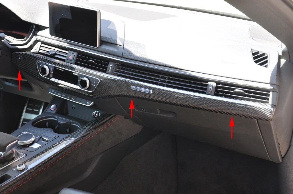 Original Audi RS4 B9 2020 Carbon Fiber Interior Trim Kit RHD UK