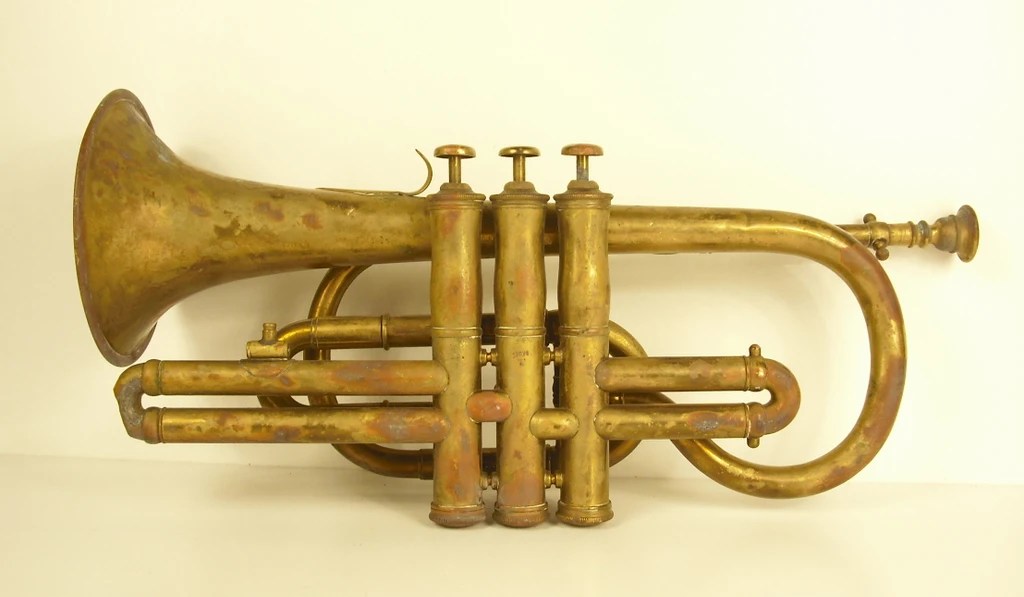 à piston Molleron à Lyon music instrument musique Horn c1900