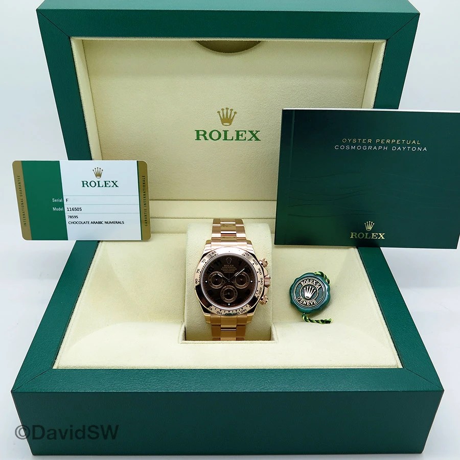 Fs Rolex 116505 Cosmograph Daytona 18k Rose Gold Chocolate Dial Random Serial Watchuseek Watch Forums