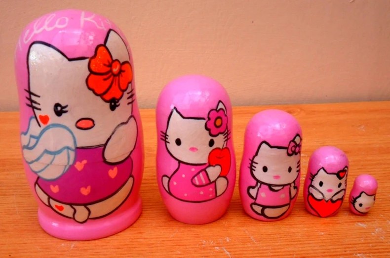 Russian Nesting Dolls "Disney TV Characters Collection" Hand Painted in