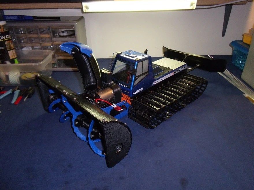 3D Printed Snow Blower RC Truck and Construction