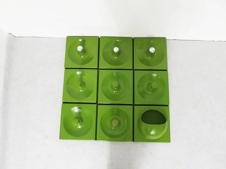 SCHOENBUCH QUADRO MODULAR WALL COAT RACK incl WALL LAMPS SPACE AGE 60s