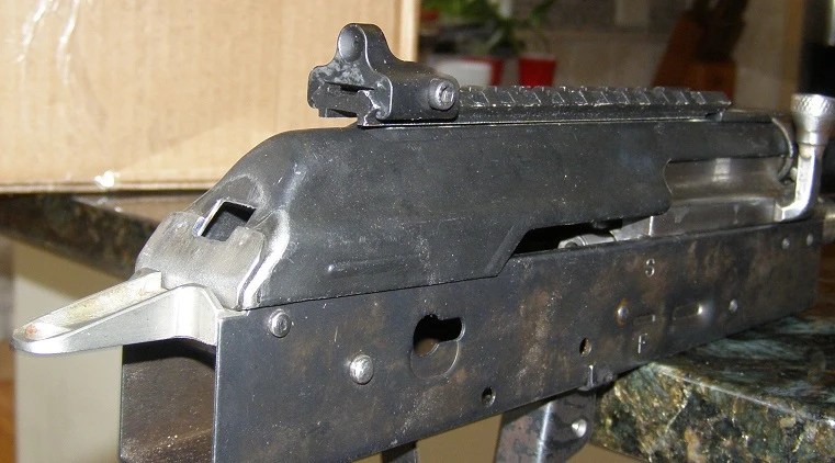 help identifying AK dust cover with dual aperture rear sight