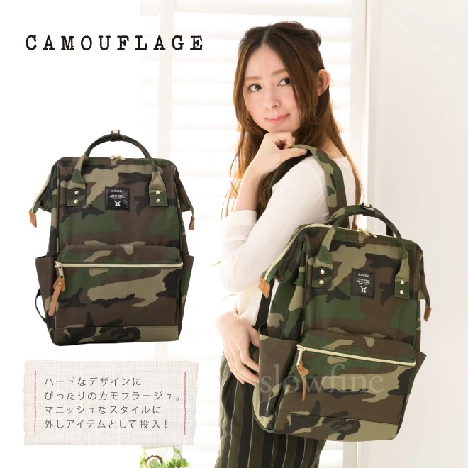 ANELLO Japan Unisex Handle Backpack Campus Rucksack Canvas School Bag