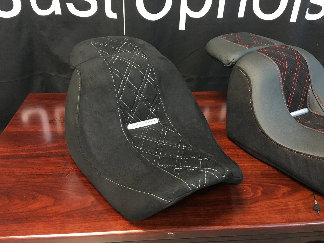 New Harley Vrod V ROD Leather seat covers suede Alcantara custom made