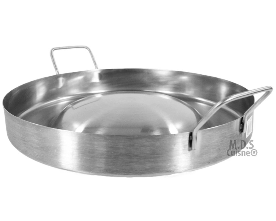 Stainless Steel Comal Convex 16" Round Cook Griddle Taco Grill Pan