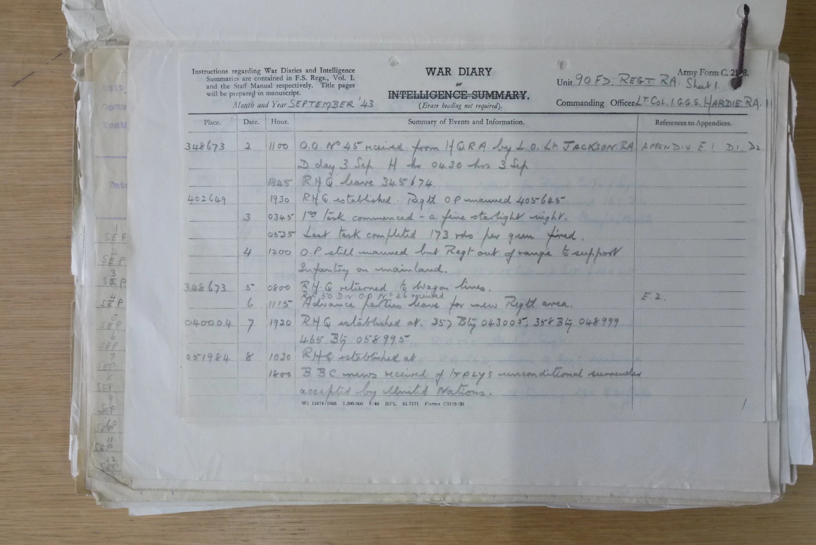 Grandads Royal Artillery service record help WW2Talk