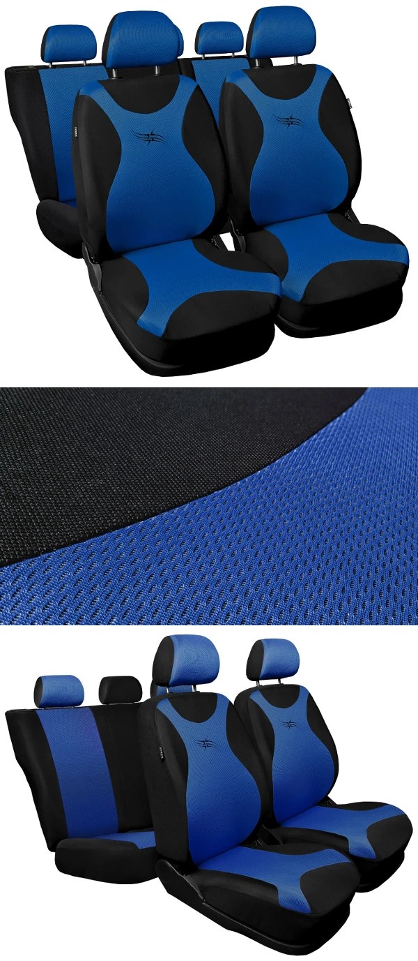 Car seat covers fit Hyundai i10 black/blue full set eBay