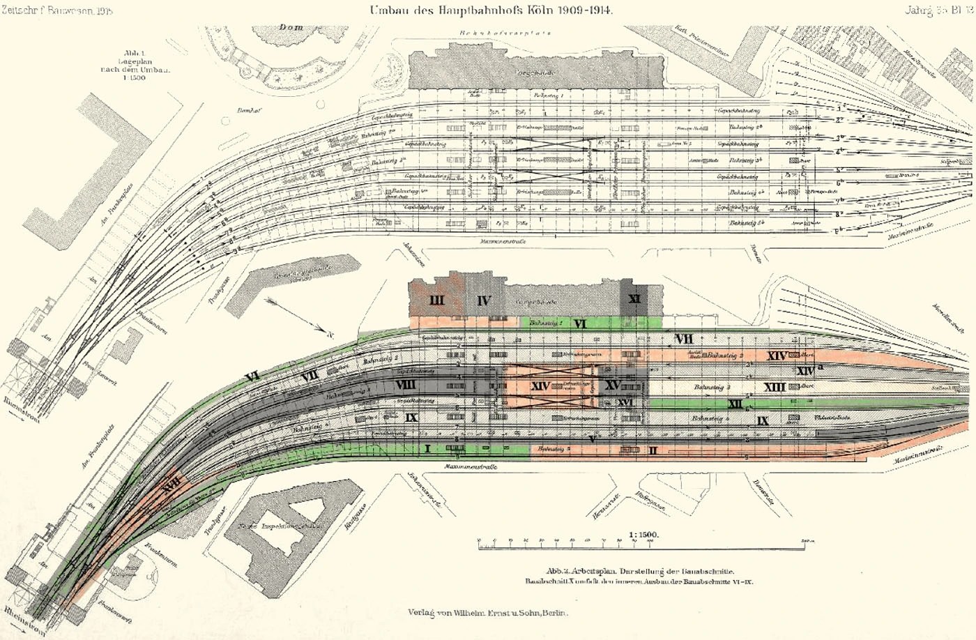 Historische Gleispläne Bingerbrück 1873 + Köln Hbf 1915 (2B
