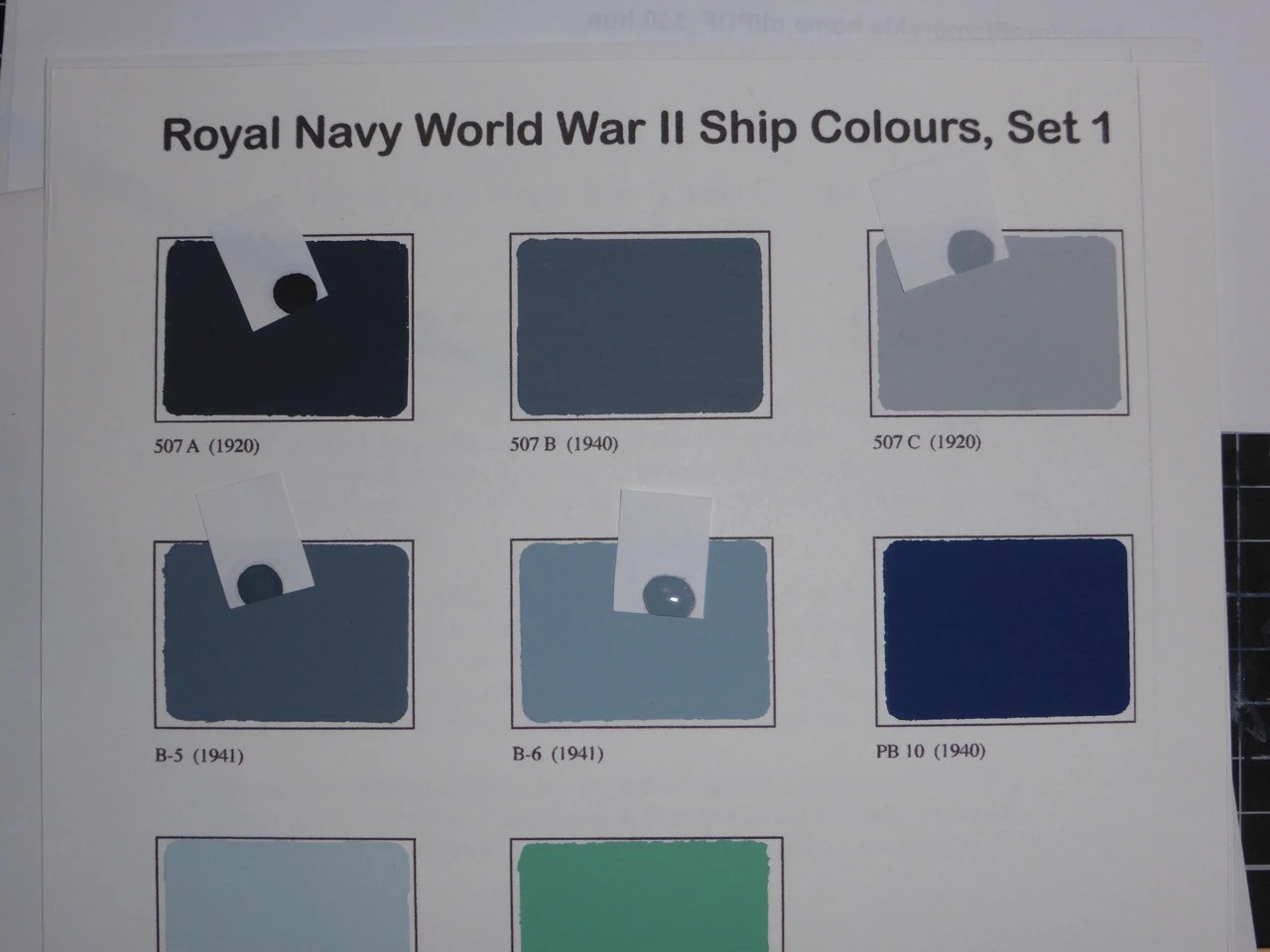 Model Shipwrights WWII Royal Navy paint color equivalents