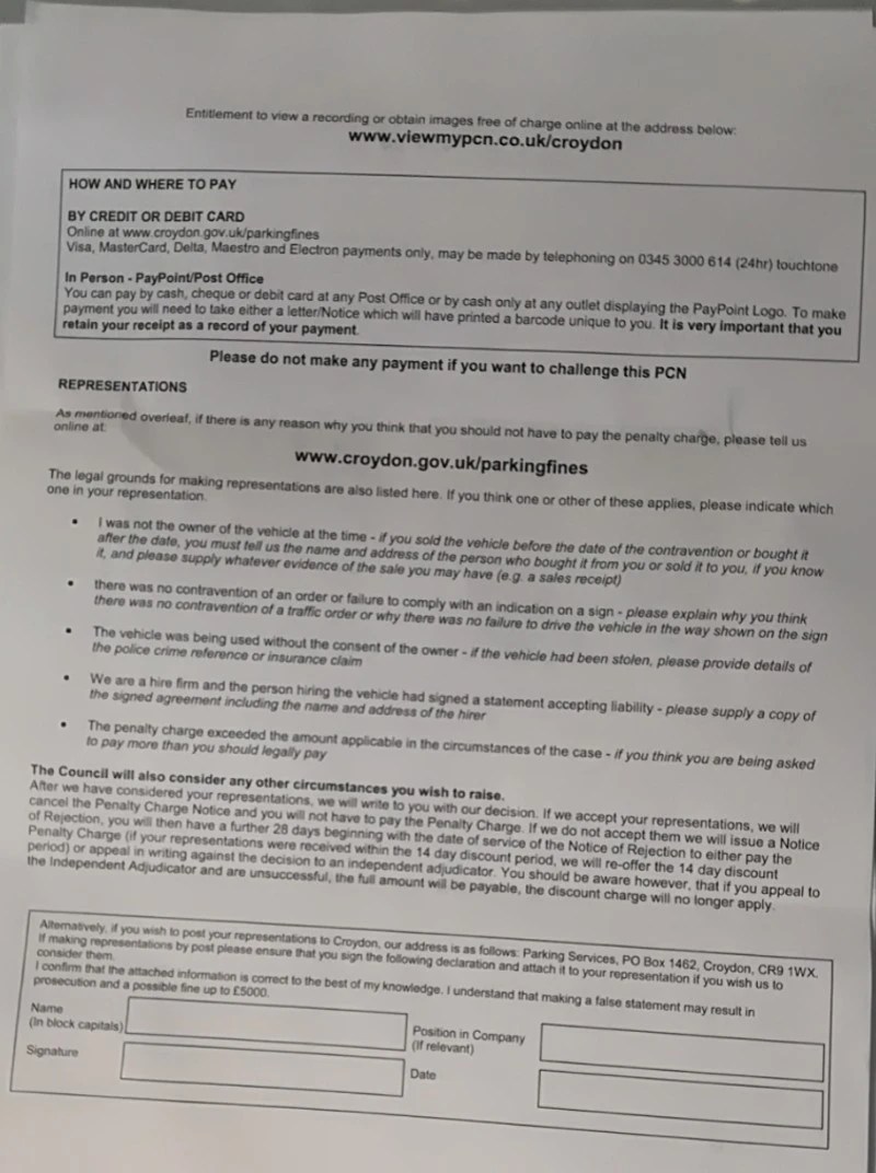 FightBack Forums > Croydon PCN 31J Yellow Box Junction