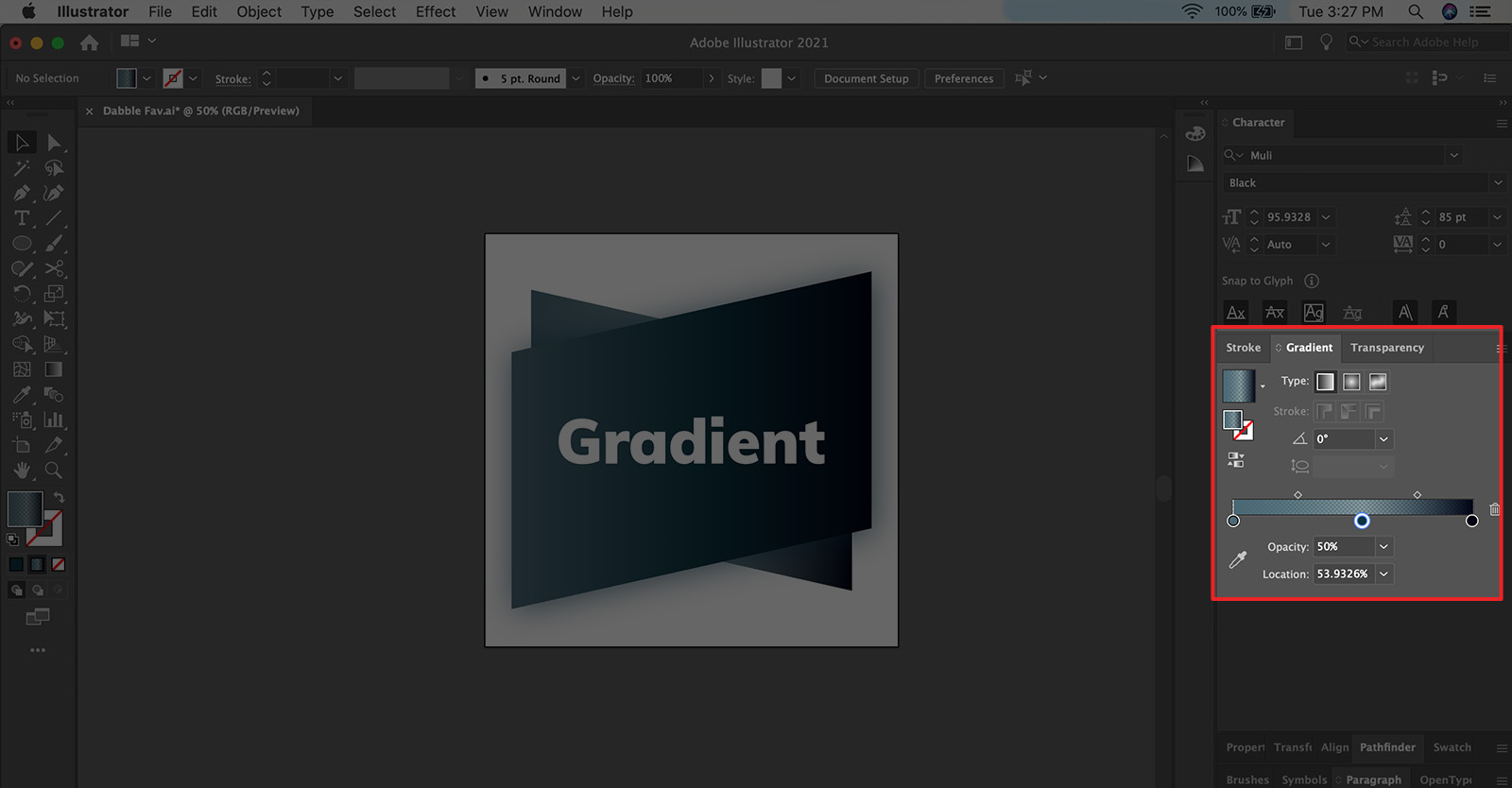 How to add gradient in Adobe Illustrator imagy